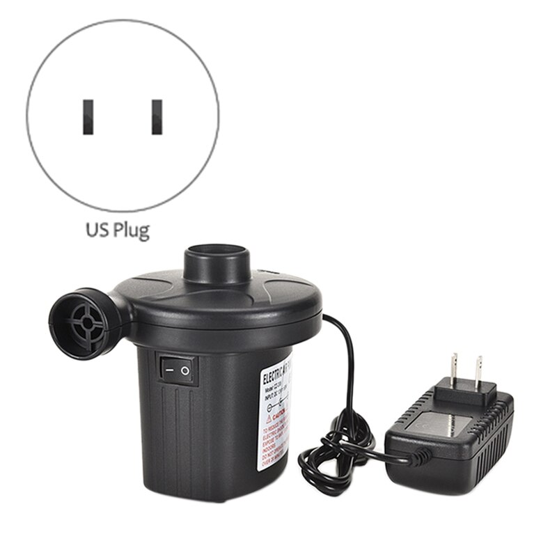 2-- vejs elektrisk oppustningsdeflator luftpumpe 12v ac / dc luftmadras, camping, oppustelig poollegetøj us plug