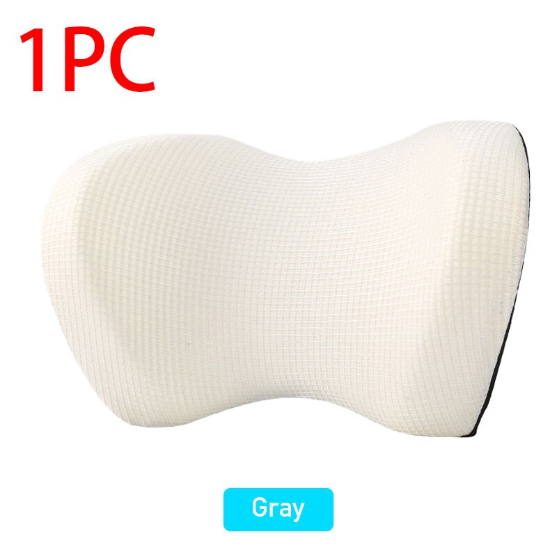 Oreiller de cou pour appui-tête de voiture, support de cou universel, siège de voiture, repose-nuque, oreiller de voyage en coton à mémoire de forme pour soulager les douleurs cervicales: Oreiller gris 1pc
