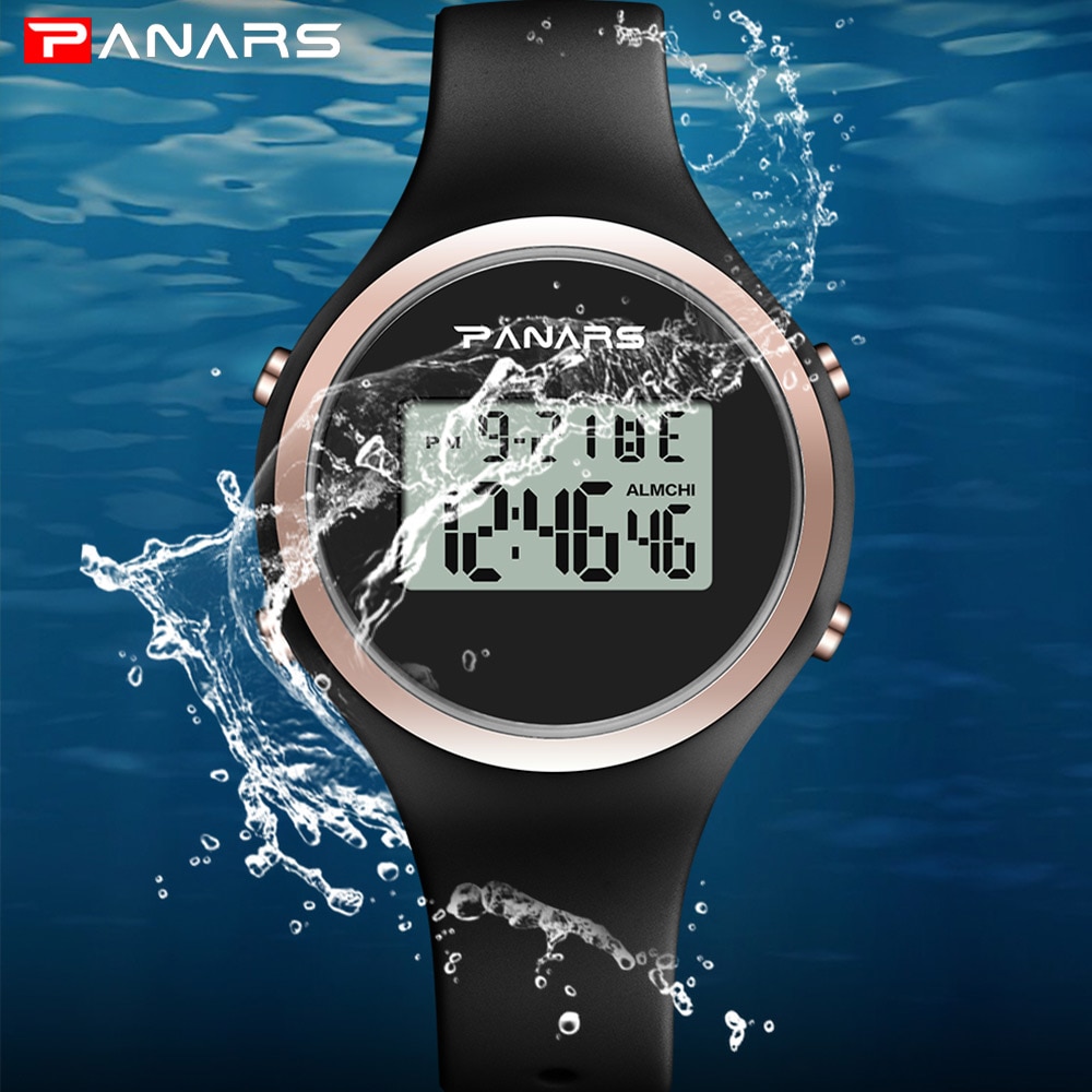 Sport Casual Watches Women Led Silicone Watch Pink Lovely Digital Children Sports Waterproof Watches Relogio Feminino