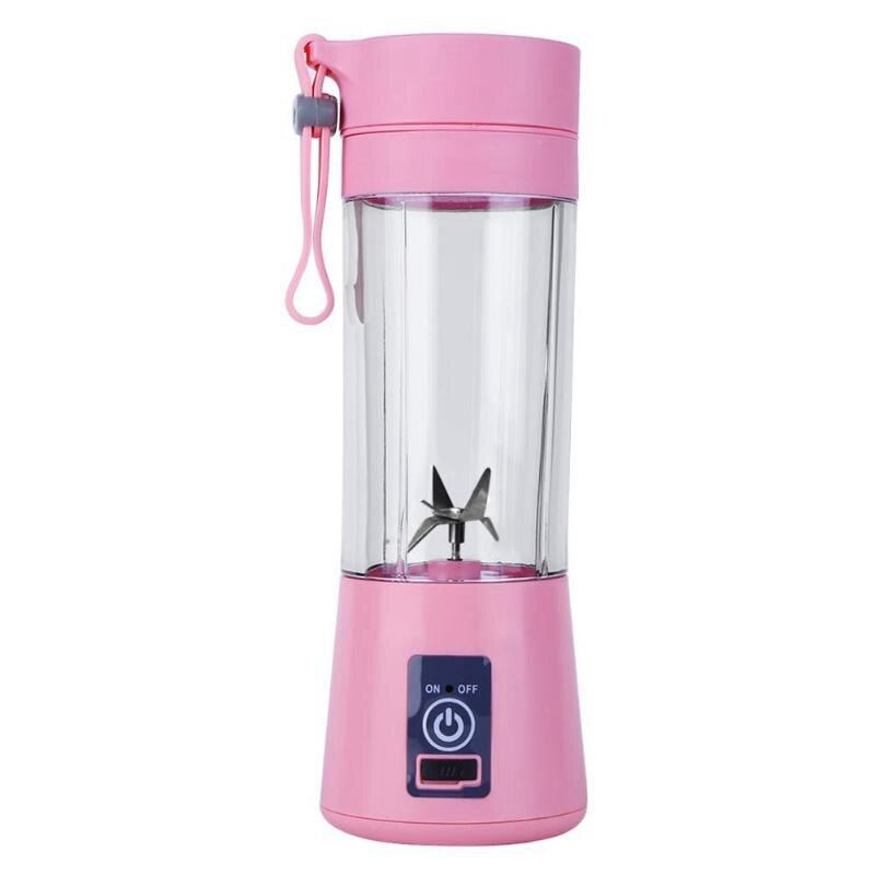 400ml bærbare elektriske juicer blender usb mini frukt blandere juicer frukt ekstraherer mat milkshake multifunksjon maker maskin: Rosa