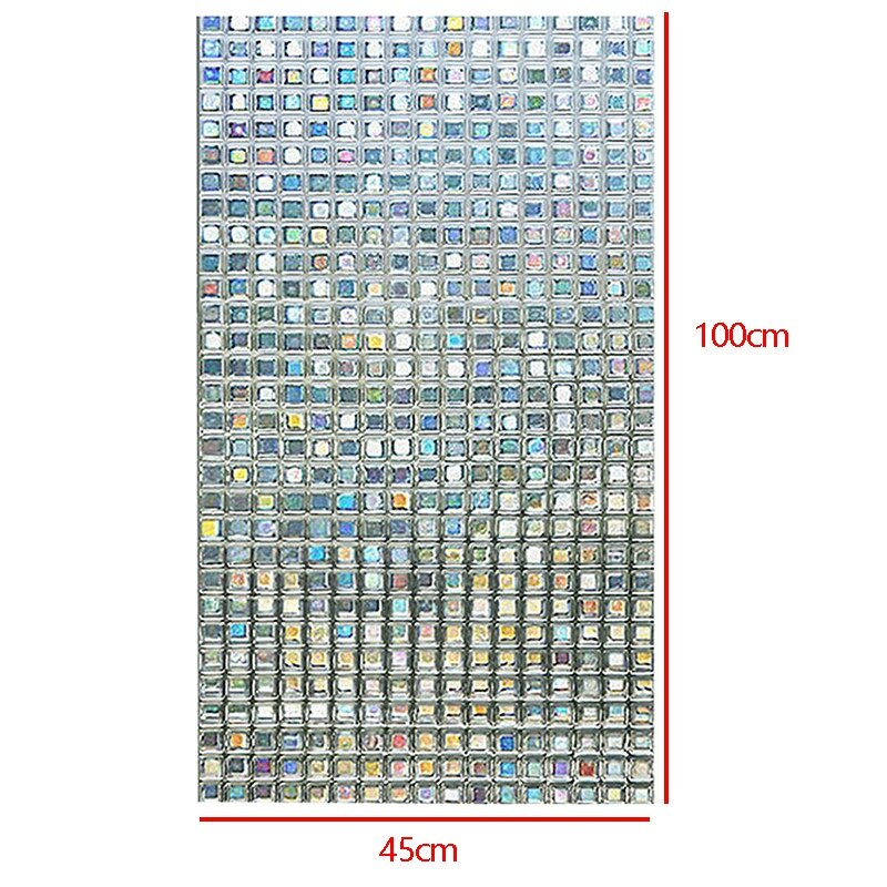 Regnbue dekorativ vindusfilm tonet statisk selvklebende klistremerke i glass 3d mosaikk personvern glass folie