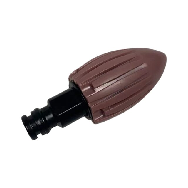 Water Rocket Pressure Cleaning Nozzle ABS Pipe Dredge Flush Tool Set for Home Garden Sewer Standard-size Hoses: Brown