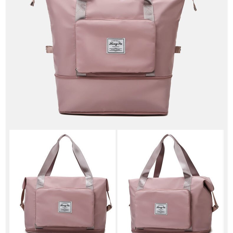 Große sporttasche, multifunktionaler draussen-reiserucksack, sporthandtasche, herren- und damen-Yoga-trainingstasche: Dunkelrosa