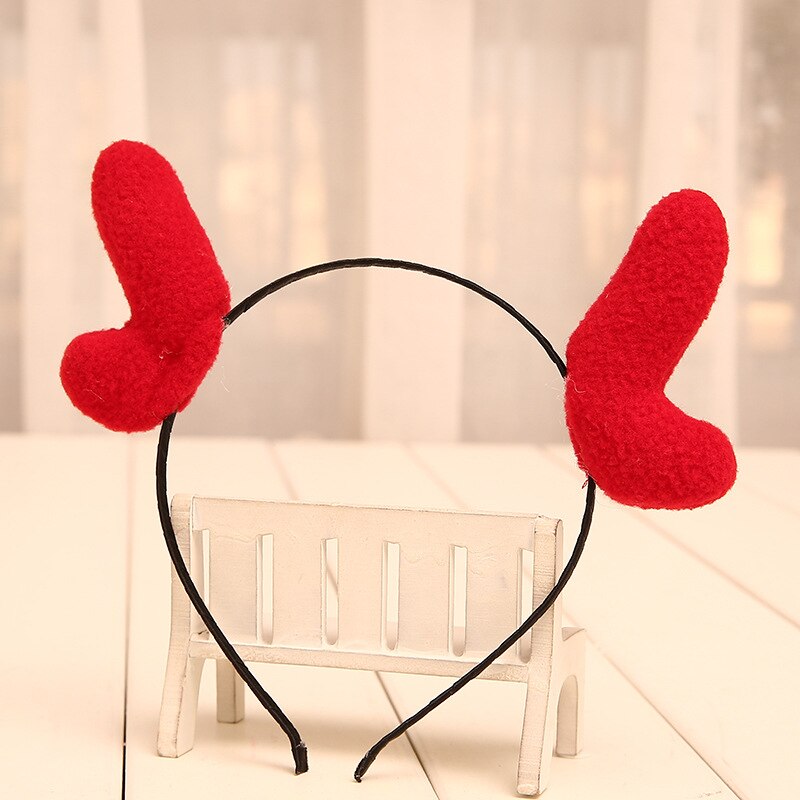 1 pc jul hjorthorn pannband xmas svampboll söta hårband tjejer kvinnor hårnålar håraccessoarer: Typ b