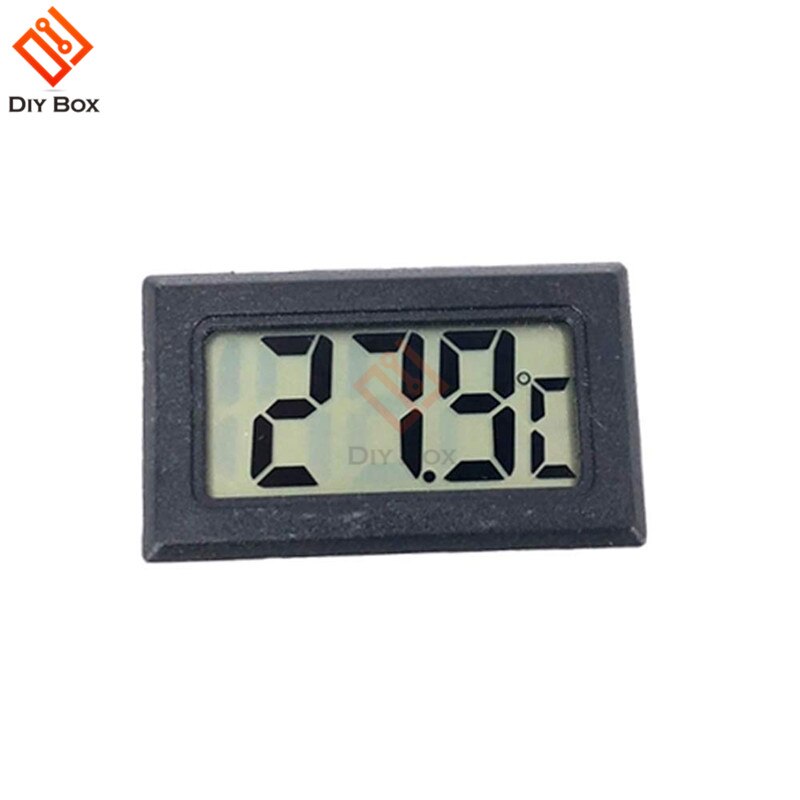 Mini Digital LCD Probe Fridge Freezer Thermometer Sensor Thermometer Thermograph For Aquarium Refrigerator Kit Chen Bar Use: Black no cable