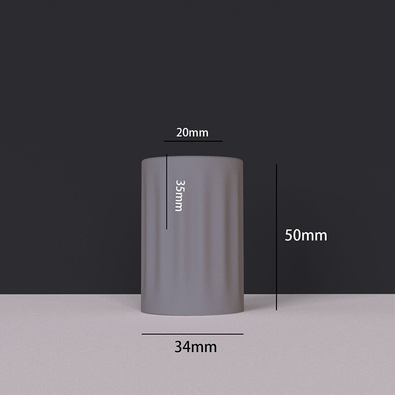 Concrete Candlestick Silicone Molds Candle hole molds Cylindrical Cement scented Candle Holder Silicon Mold: Light Green