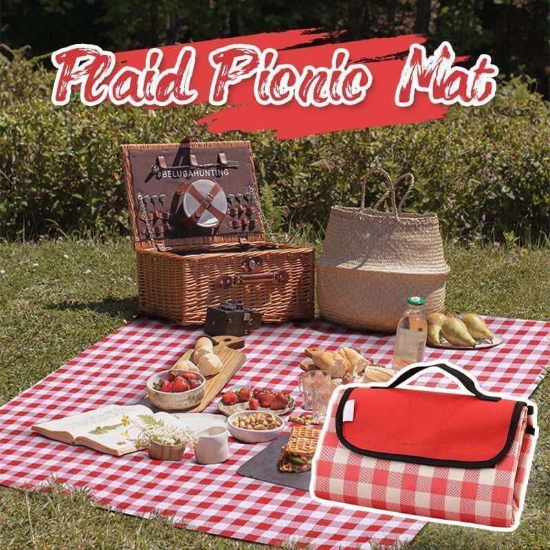 Rood Wit Plaid Outdoor Opvouwbare Waterdichte Picknick Mat Mode Dikker Pad Ademend Zacht Draagbare Camping Reizen Strand Deken