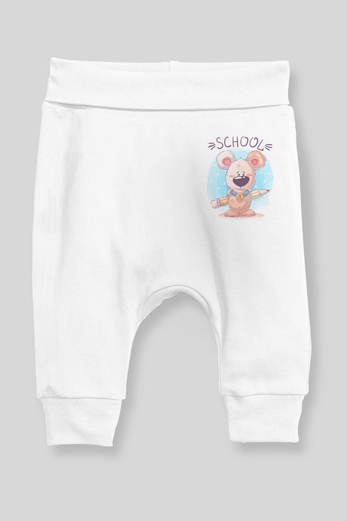 Angemiel baby student puppy jongen baby harem broek pantalon wit