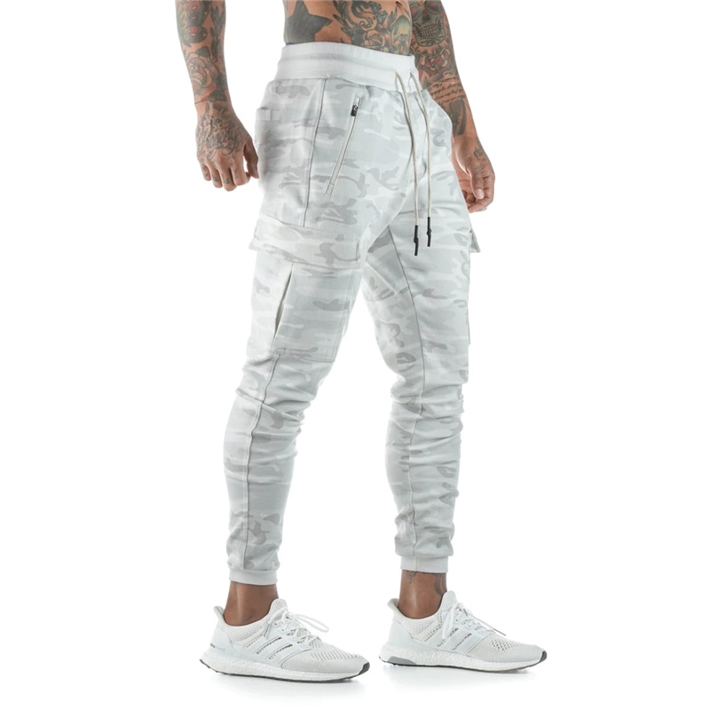 Neue Sport Hosen Männer Lauf Hosen Camouflage Zipper Taschen Ausbildung Jogger Männer Hosen Fußball Hosen Fitness Hosen Männer Hosen