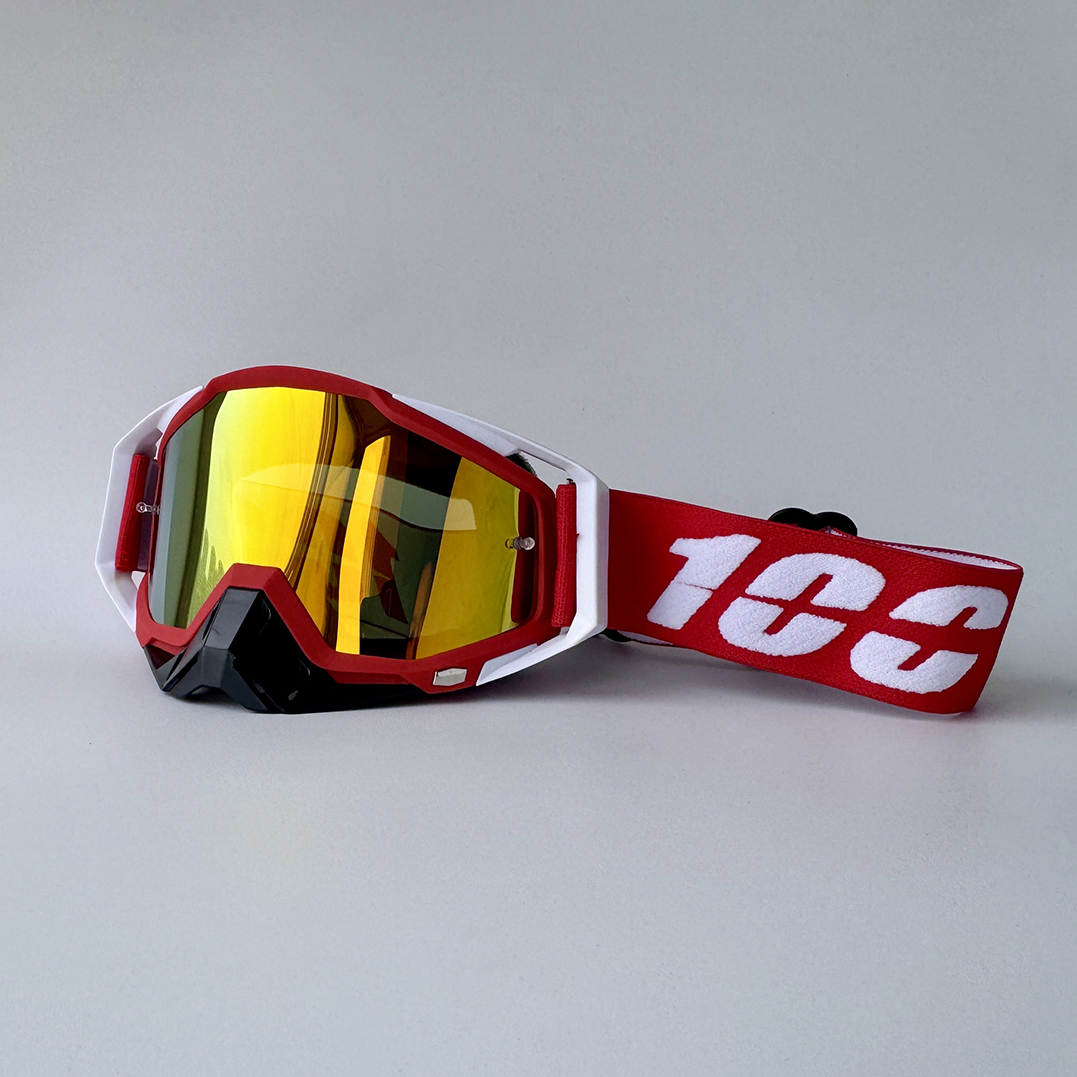 100 Motocross-Brille, HD-Linse, Motorrad-Antibeschlag-Brille, Sport, winddicht, schützt Reiten, Männer und Frauen, Moto, MX, MTB-Sonnenbrille: Freier Raum