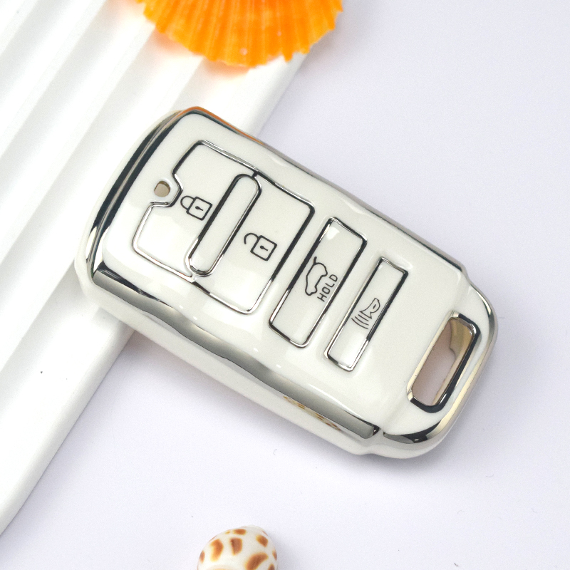 4 botones para KIA Cadenza K9 K7 K-04 Sorento K900 y K7 TPU Auto Shell Fob Cover Holder Car Key Case llavero Protector: Negro