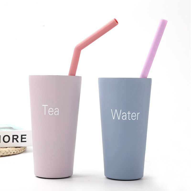 6Pcs Reusable Silicone Drinking Straws Drinkware Kawaii Accessories Eco Friendly Products With Cleaning Brushes Party Straws
