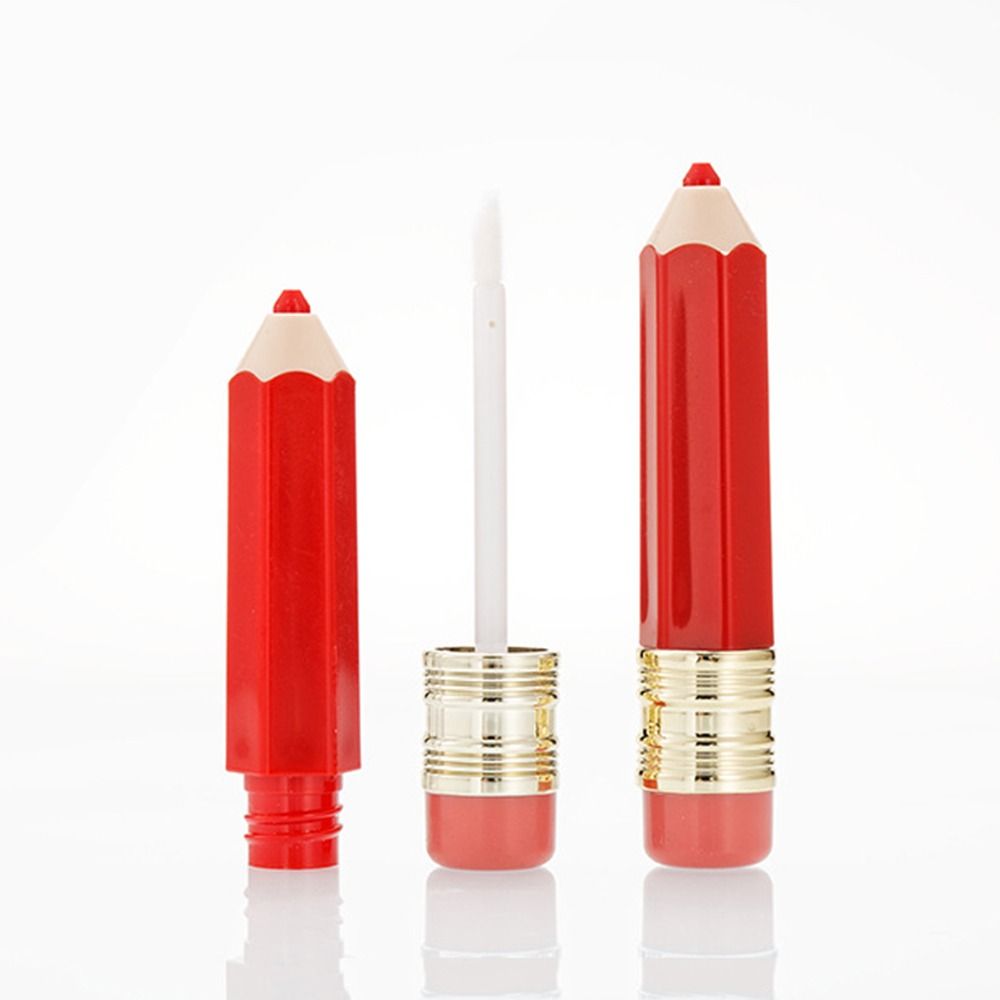 Portable 5ml Lipgloss Tube Mini Transparent Refillable Bottles Pencil Shape Plastic Sample Vials Handmade: light green