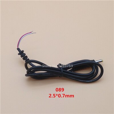 1Pcs Adapter Output Power Cord DC Male Plug with 100cm Cable 5.5*2.5/2.1 4.0*1.7 3.5*1.35 2.5*0.7mm: army green