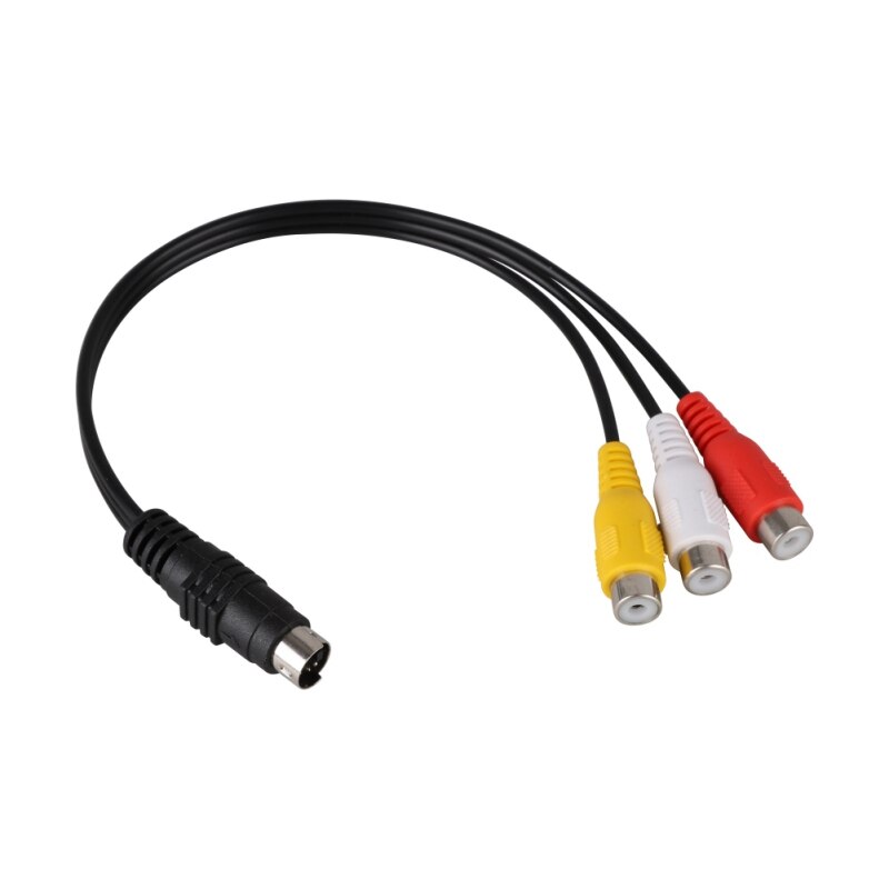 4 Pin S-Video Naar 3 Rca Vrouwelijke Audio Video Converter Kabel Snoer Voor Laptop Computer Televisie