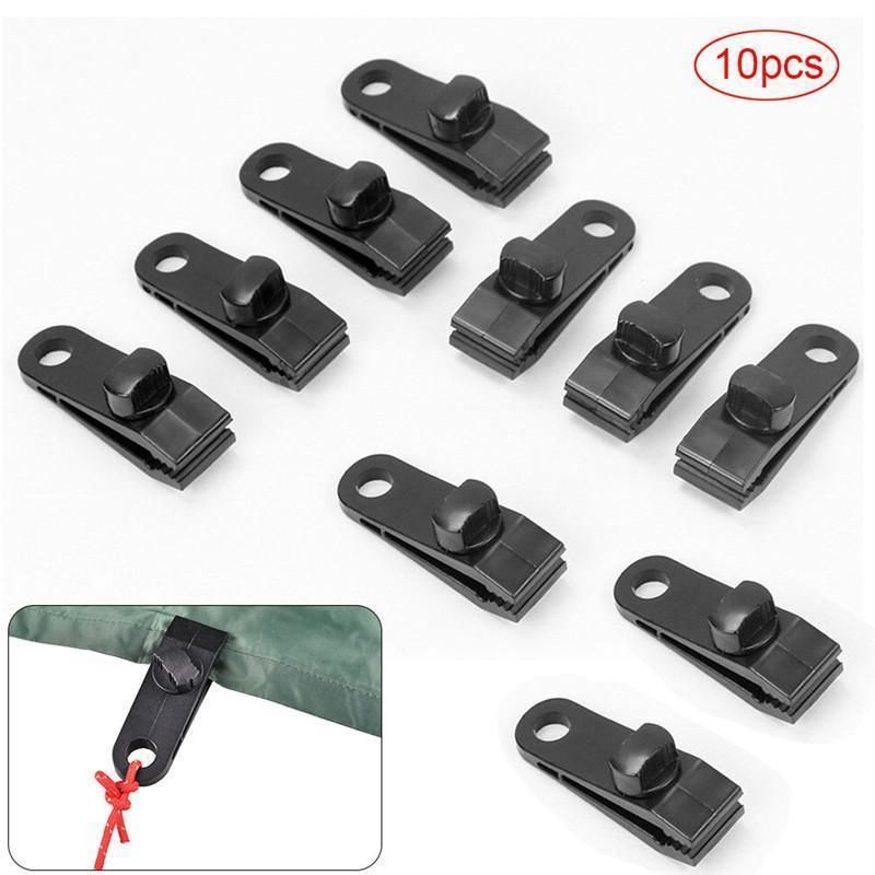 10 st zelt clips plan clips set tälthool markisklämma klämma presenning set presenning clip snap tält vandring camping överlevnad dra åt