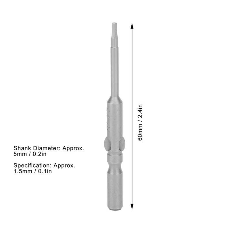 Magnetic Head Screwdriver Bits 5mm Shank Screwdriver Bits High Temperature Quenching for Factory Repair Shop Industry Home