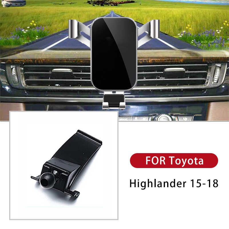 Auto Telefoon Houder Voor Toyota Highlander Auto Styling Voor Iphone Samsung Xiaomi Mobiele Telefoon Gps Houder clip