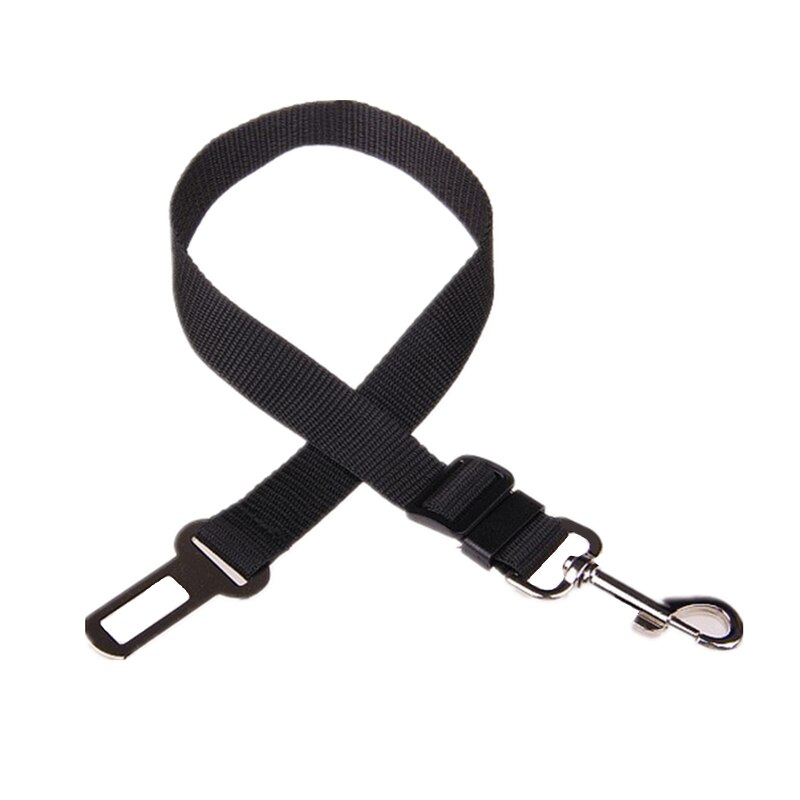 Pet Hond Kat Autogordel Voor Hond Accessoires Goederen Dieren Verstelbare Harnas Lead Leash Kleine Medium Reizen Clip Bulldog: Black