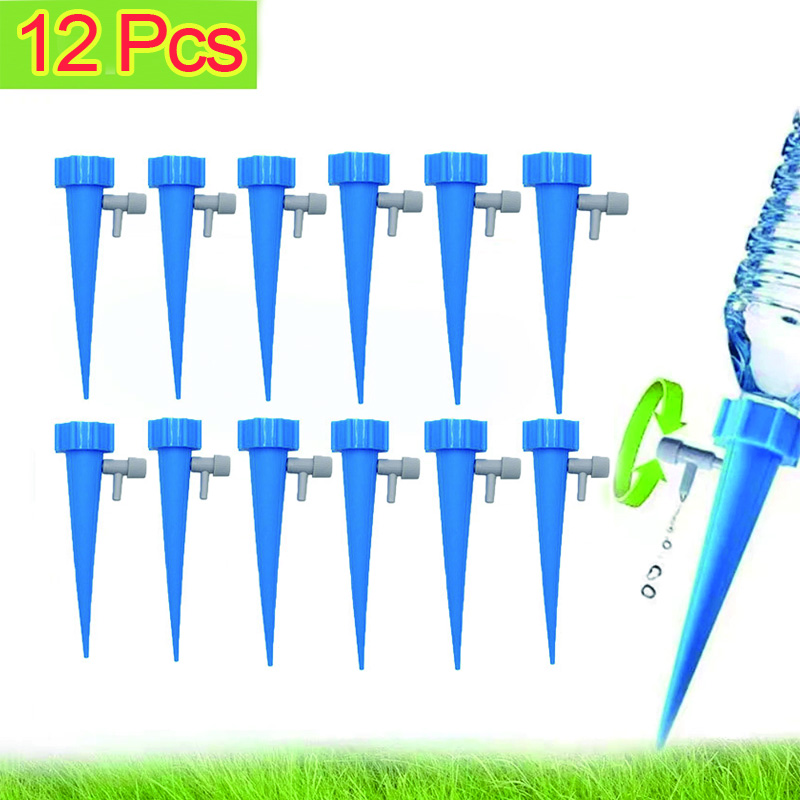 Drip Irrigation System Drip Watering Plant Water Dripper Automatic Self Watering Adjustable for Flower Plant Water Dripper: Blue