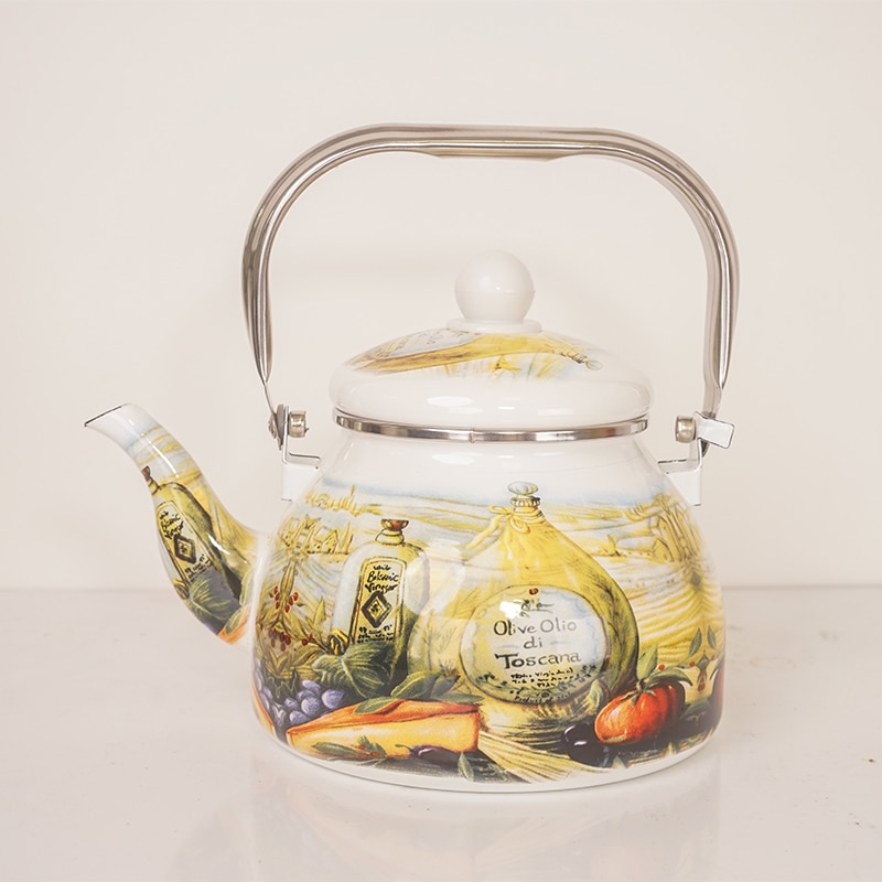 1.5l koffiepotten, druppelketel, koffiezetapparaat, handig voor thuis, theepot, campingkeuken, olieverfschilderij, patroon, koffiekan
