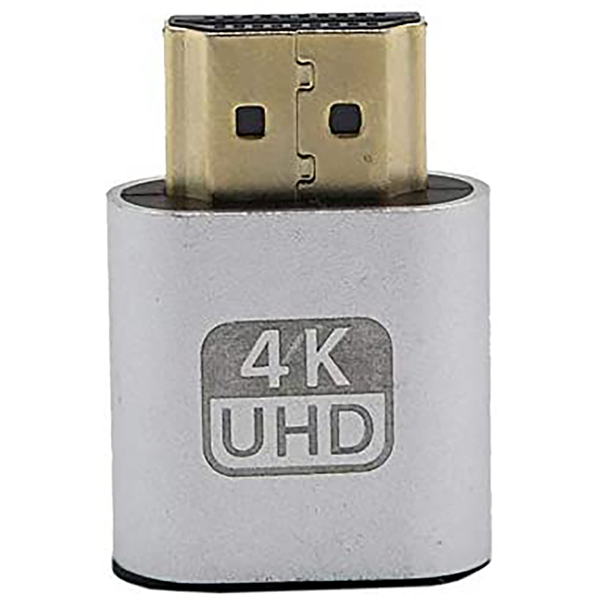 10PCS VGA Virtual Display Adapter HDMI-compatible DDC EDID dummy plug Headless Ghost Display Emulator Lock plate 1920x1080 @60Hz: WHITE