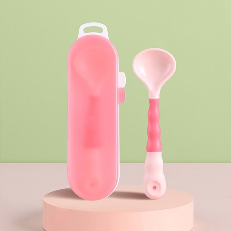 Cucchiaio pieghevole in silicone per bambini cucchiaio da allenamento per bambini stoviglie BPA gratuito