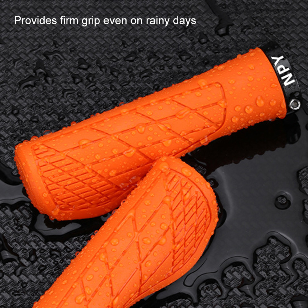 1 par de empuñaduras antideslizantes para manillar de bicicleta de montaña, empuñaduras de goma suave para MTB, empuñaduras de bicicleta cómodas y bloqueables, piezas de bicicleta