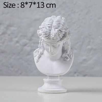 Noordse klassieke figuur gipsen beeld moderne minimalistische hars ambachten retro 3d mini schets avatar kunst model huisdecoratie: Mini-f