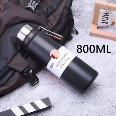 Portable thermal insulation water bottle tube outdoor sports fitness drinking water bottle plastic bottle thermal insulation pot: Yellow