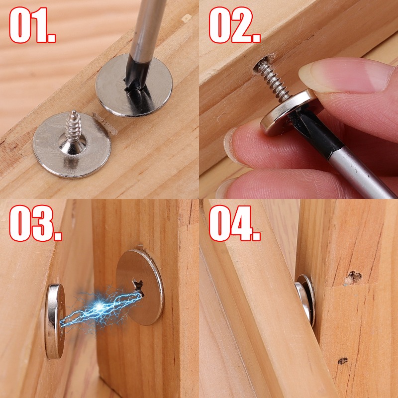 Starke magnetische Schrankschnappt, Schranktür-Magnetverschlüsse mit Schrauben, Kleiderschrank-Dichtung, Schnapptür-Befestigungselement für Möbel, versteckter Riegel