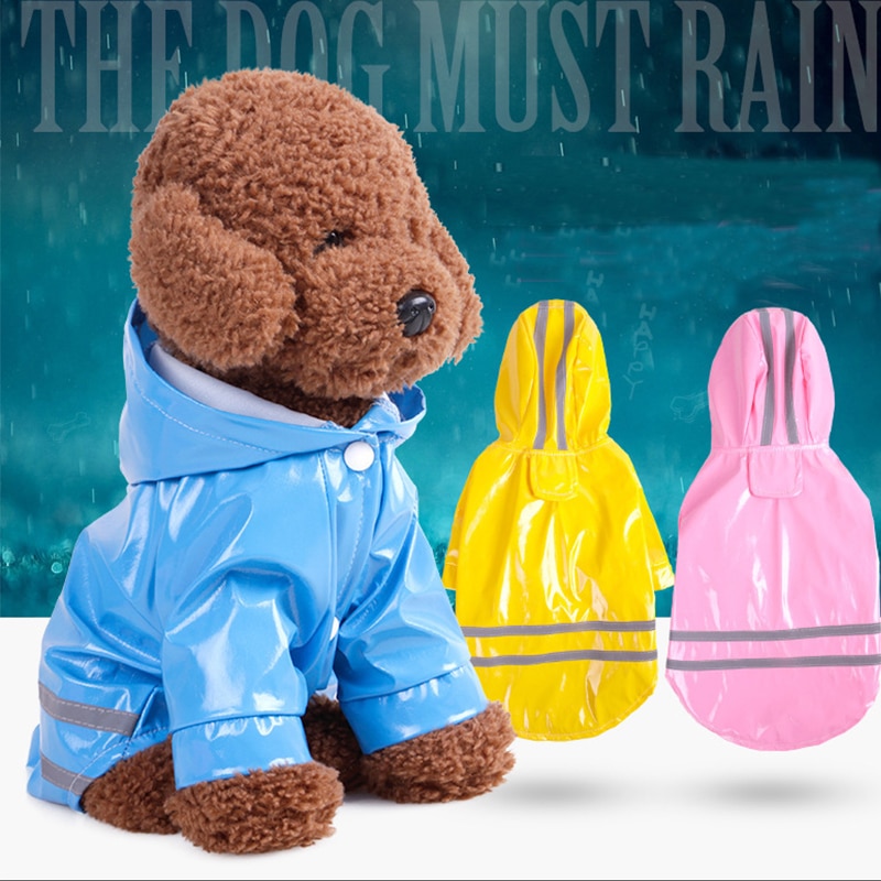 Chubasquero reflectante para perros y Chihuahua, chaqueta para perro impermeable con capucha,