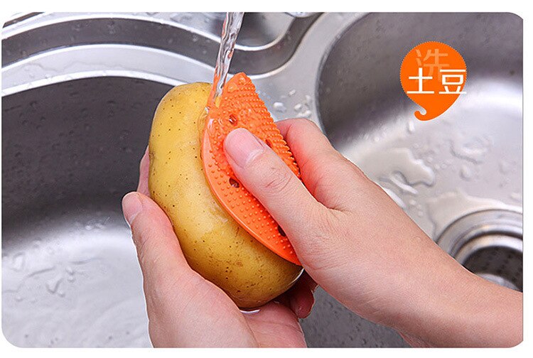 1 PC Fruit Groente Borstel Keuken Gereedschap Reinigingsborstel Voor Aardappel Keuken Thuis Gadgets koken tool KX 019