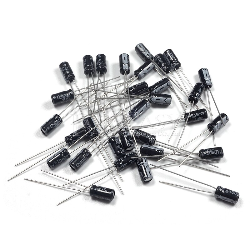 50 stk higt 50 v 0.22uf 5*11mm 0.22uf 50v 5*11 elektrolytkondensator
