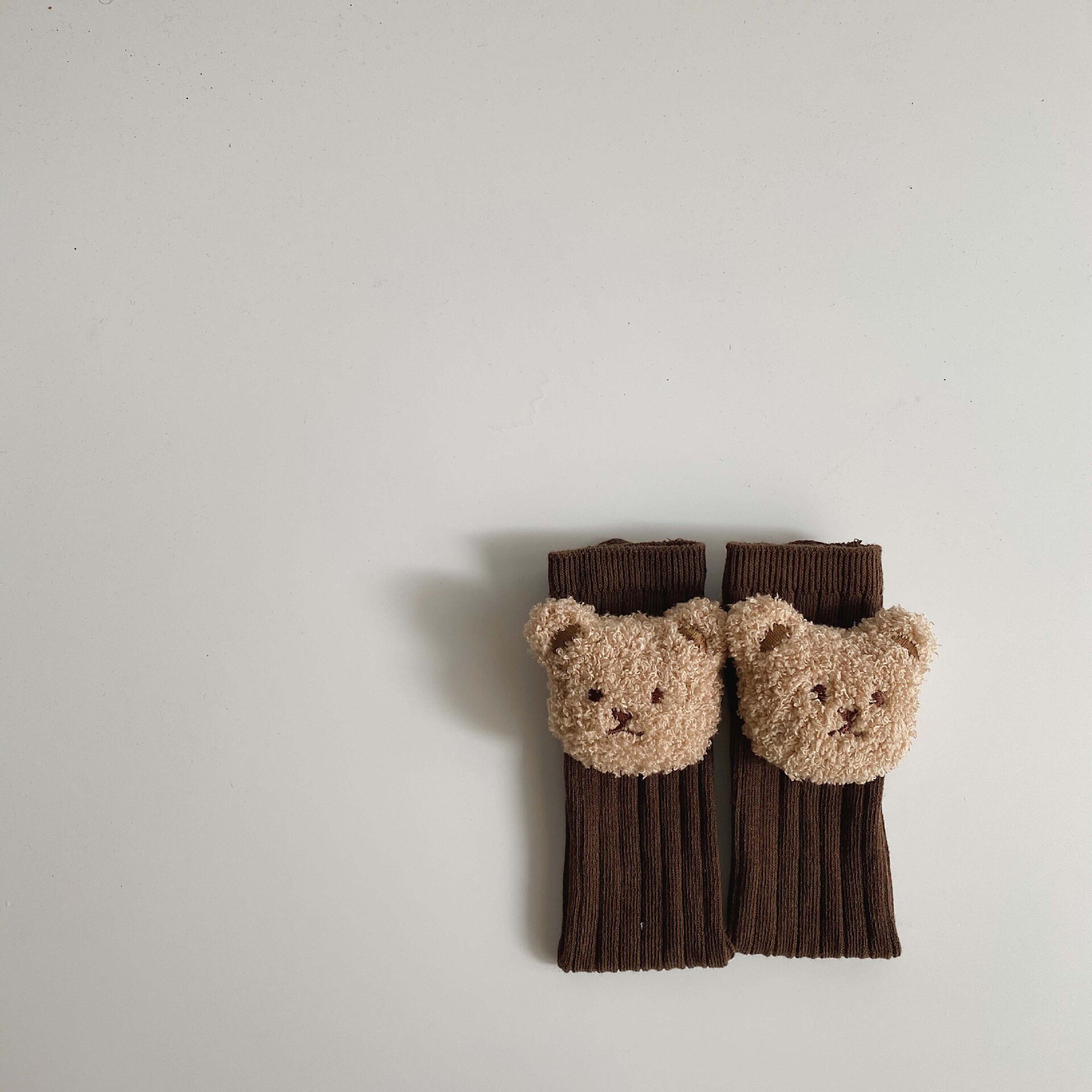 Baby Socks Kids Toddler Boys Knee High Long Soft Cotton Cute Bear Children Socks Baby Girl Socks 0 To 3 Years Spring Clothes: brown