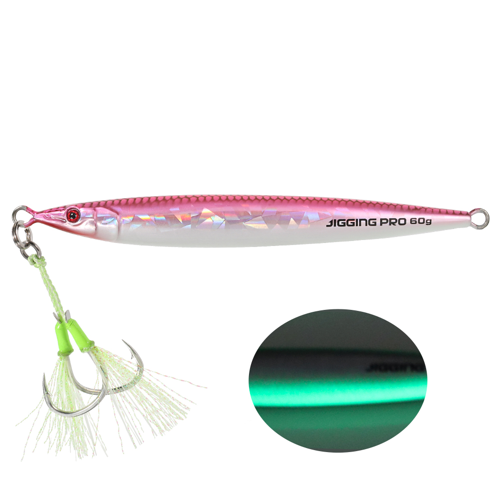 JIGGING PRO 60g 80g 100g Slow Jigging Lure Horizontal Fall Metal Jig Fishing Lure Saltwater Fishing Tackle: 120mm / Green Bronze