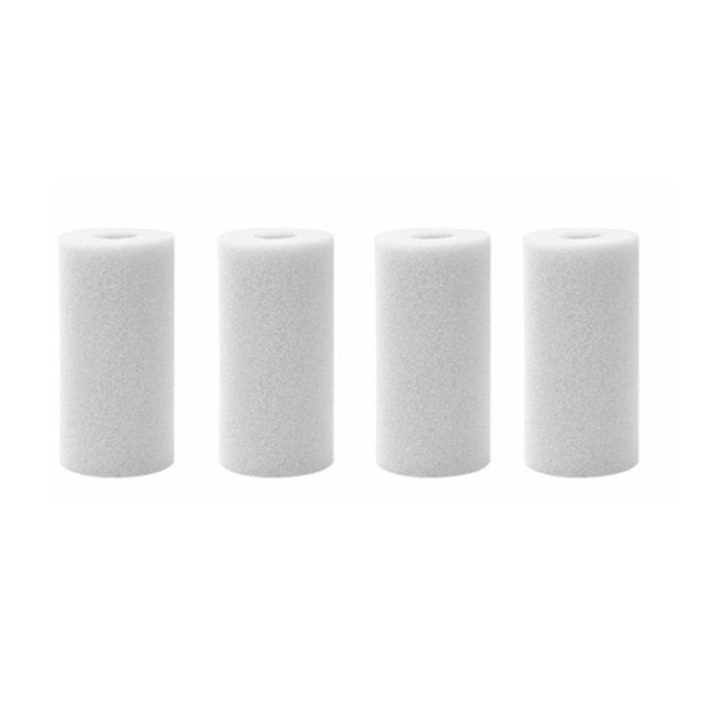 4pc zwembadfiltersponskolom handige sponsbuis concentrische cilinder praktische filterspons: Wit