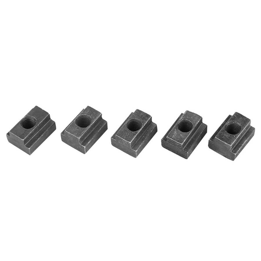5pcs Black Oxide Finish T Slot Nuts M6 Threads for T-slots In Machine Tool