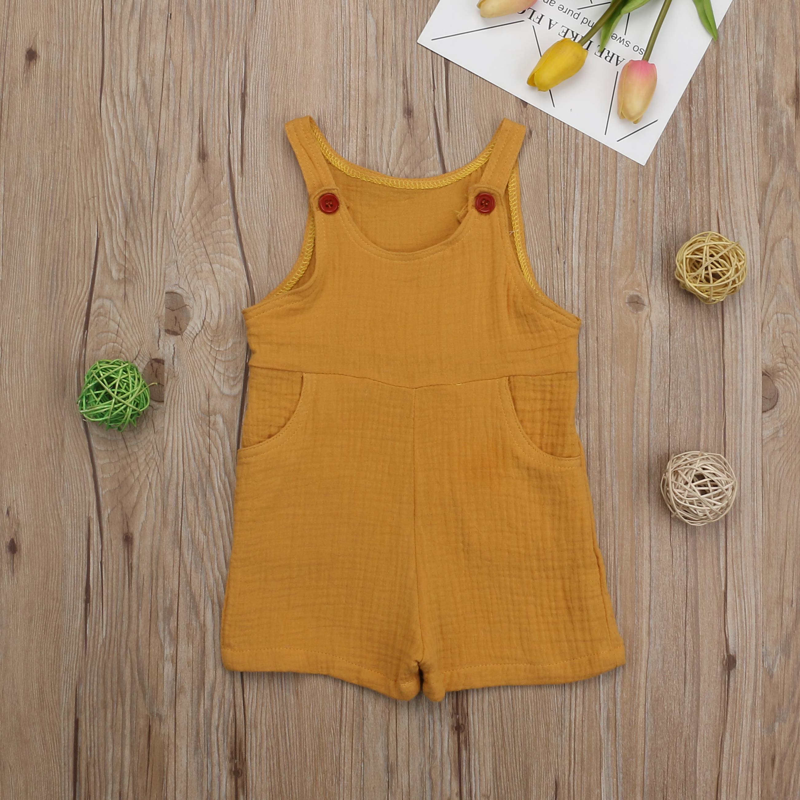 Pudcoco Kids Baby Meisjes Jongens Mouwloos Katoenen Bodysuit Jumpsuit Kleding outfits Sunsuit
