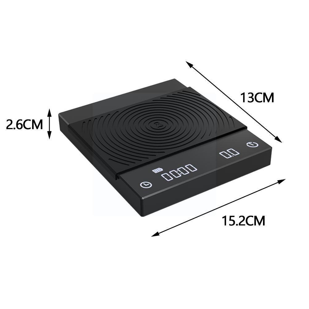 TIMEMORE Nano /BASIC Plus Electronic Scale Black Mirror Pour Over Espresso 0.1g Scales Smart Automatic Kitchen Timing Coffee T3N