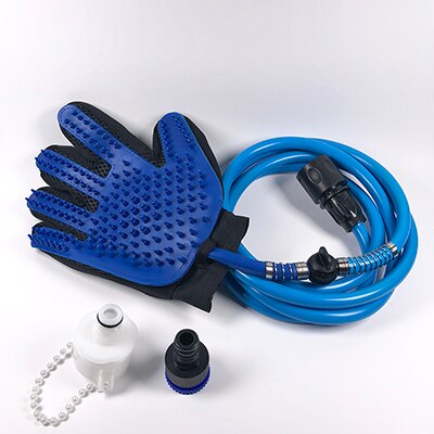 Handheld pet bathing shower tool for pets shower dog pet shower head dog sprayer bathing glove 360 washing hair long hose: size 1
