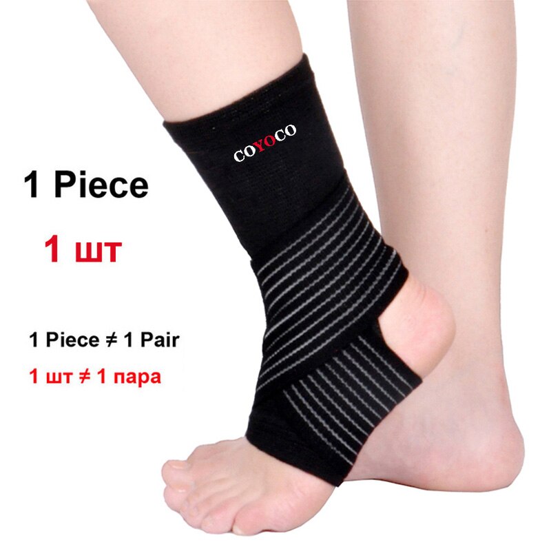 1 Pcs Bandage Ankle Brace Support Protect COYOCO Brand Pressurizable Foot Anti Sprain Bicycle Ankle Guard Warm Nursing Black: Black