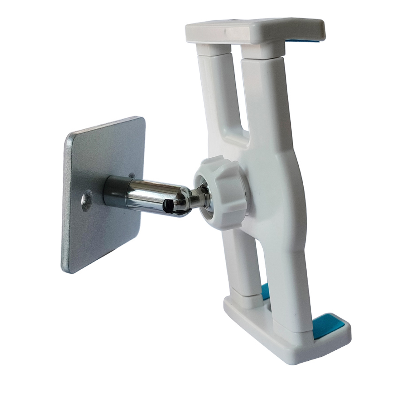 360 ° fleksibel lang lat arm stativholder nettbrett for 7 to 13 tommers ipad veggmontert universalbrakett hjemmekontor tyverisikret vegg: Sølv
