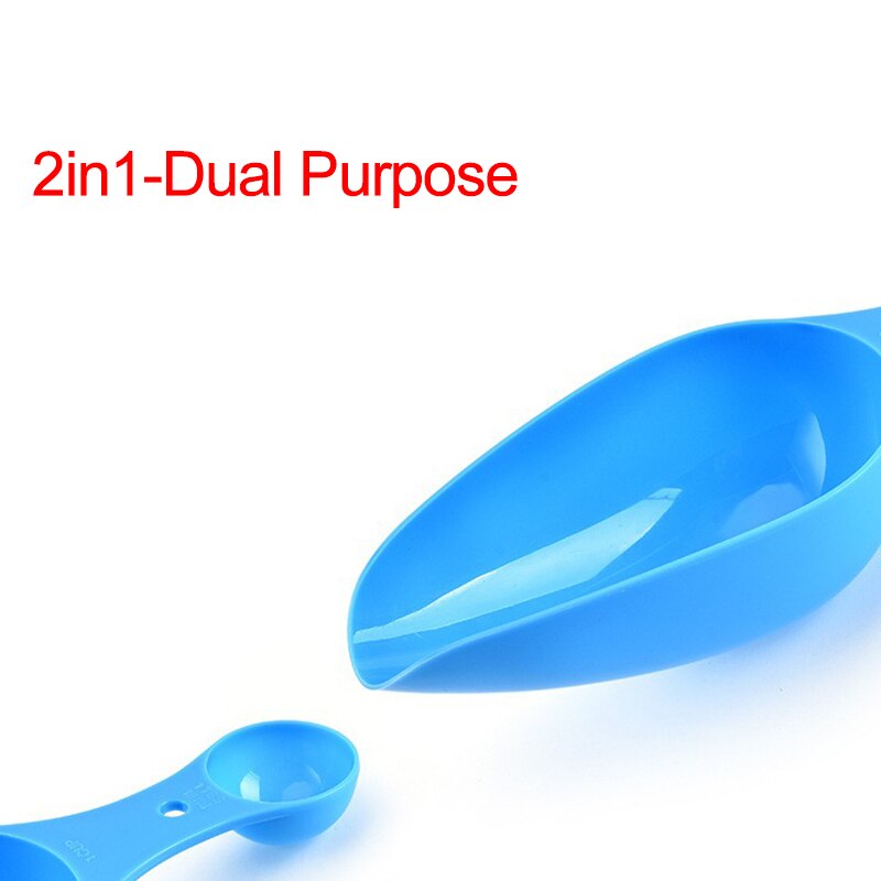 4 Uds. De cucharas de plástico para medir de cocina, tartas para hornear, tazas medidoras de harina, cucharada de café, cucharada de azúcar, utensilios de cocina