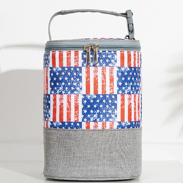 Portable Milk Bottle Insulation Bag Baby Stroller Hanging Thermal Pouch Oxford cloth Outdoor Mommy Cooler Handbag Accessories: C