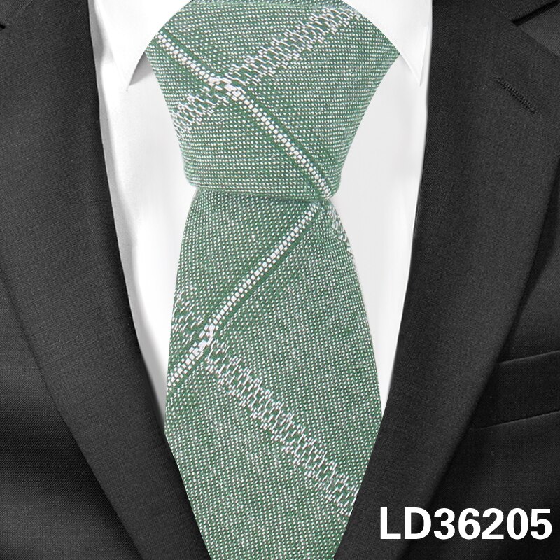 Bomulds plaid slips halsslips til jakkesæt tyndt slips til mænd kvinder mand slips gravatas til bryllupsvirksomhed: Ld36205