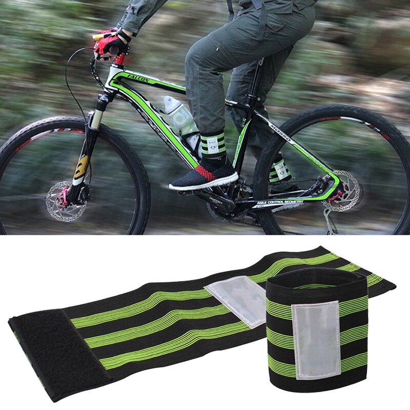 1 par cykel cykel reflekterande säkra ben byxor clip rem beam band botten bälte wb