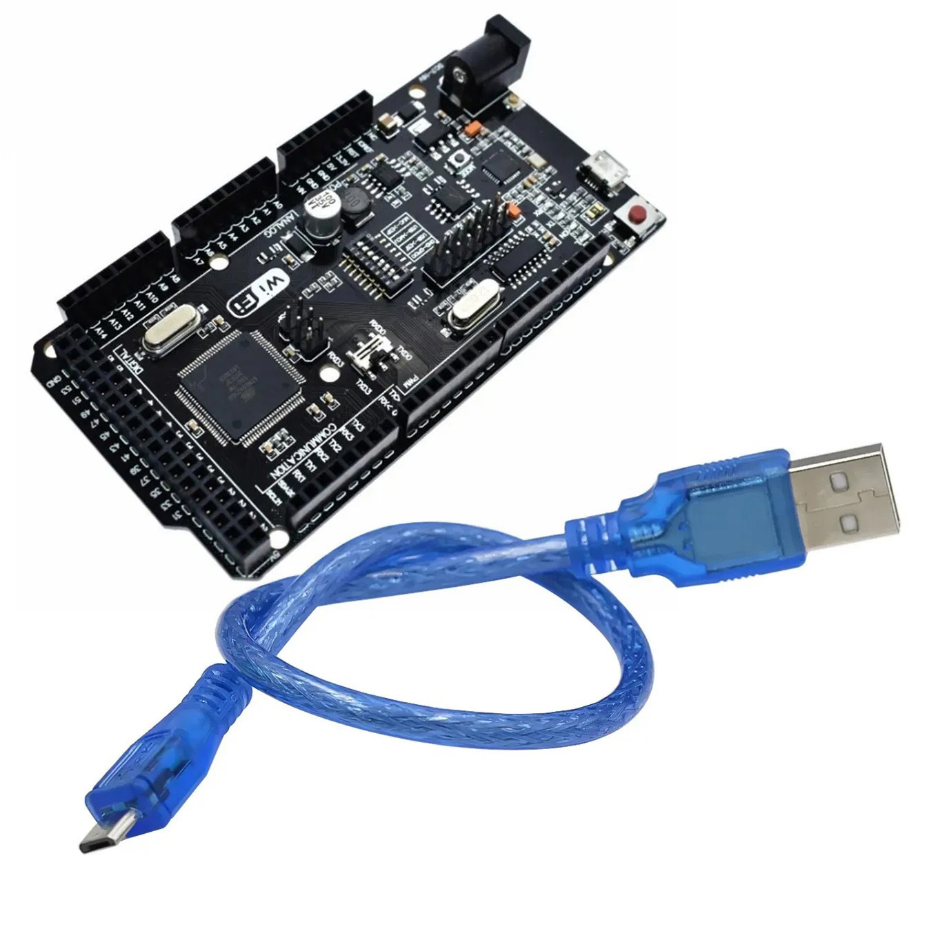 Mega 2560 mega 2560 r3 ( atmega 2560-16au ch340g)  avr usb-kort udviklingskort mega 2560 pro til arduino udvidelseskort diy-sæt: Smaragd grøn