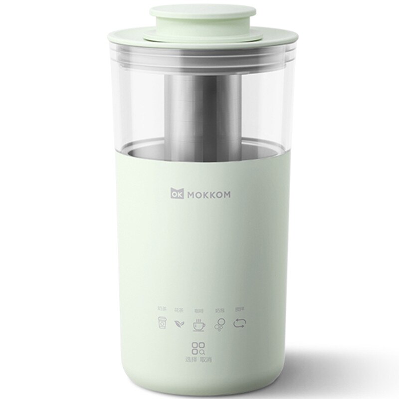 220V 350ML Milk Tea Maker Coffee Cooker Electric Kettle Tea Cooking Machine Automatic Health Preserving Pot Milk Froth Maker: 220V green / US