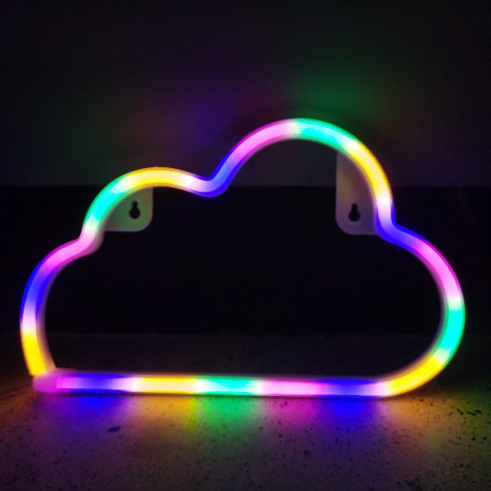 Led Cloud Neon Light Sign Night Lamp Muur Art Decoratieve Kamer Party Decor Ondersteuning En: Multicolor 